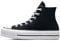 Converse Damen Ctas Lift Hi Black/White/White Sneakers, Black White White, 41 EU