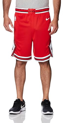 Nike Chi M Nk Swgmn Shorts Road 18 – Hose NBA für Herren XXL Rot/Weiß (University Red/White/White)