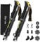 Glymnis Bastones de Senderismo Bastones Trekking Plegables 2pcs 36cm-130cm de Aleación de Aluminio 7075 y EVA para Senderismo Alpinismo Trail Viaje（Amarillo）