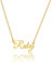 MONOOC Custom Name Necklace Personalized, 14K Gold Plated Personalized Name Necklace Gold Rose Gold Silver Color Stainless Steel Name Plate Necklace for Women Girls Men, Customized Name Word