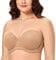 DELIMIRA Women's Strapless Bra Push Up for Bigger Bust Multiway Underwire Smooth Bandeau Bra Chanterelle 38E