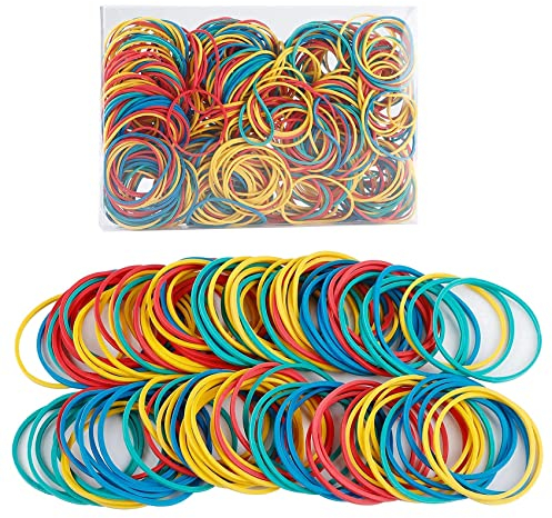 DesertBoy 200 g circa 500 pezzi elastici in gomma 38 * 1,5 mm estensibile Elastici colorati in gomma per l'organizzazione dei documenti
