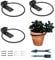 NACETURE Flower Pot Holder Ring for Wall Mount 6 Inch Foldable – Heavy Duty Round Metal Planter Hooks Hangers - Fence Pot Plant Holders Hanging Bracket for Outdoor Indoor