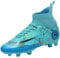 VTASQ Boys' Football Boots Kids Girls Turf High Top Spikes Non-Slip Junior Soccer Shoes Sports Shoes Soccer Athletics Training Shoes Outdoor Sneakers for Unisex Cyan 6UK