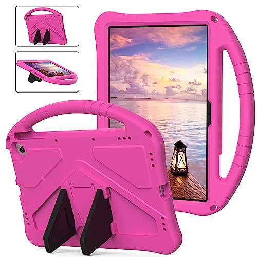 Unichthy Case for Amazon Fire Max 11 tablet (2023) for Kids Full Protective Cover with Handle Stand Lightweight Shockproof Cover for Fire Max 11 13th generation 2023 Released Deep Pink