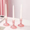 Bougeoir en Verre pour Bougies et chandelles Décoration de Bureau pour Mariage, dîner et fête - 3 pièces
