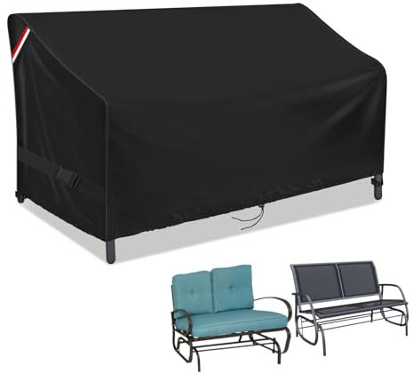 Loenel Outdoor Loveseat Cover, Waterproof 2-Person Outdoor Glider Bench Cover for Patio Double Swing Rocking Chair Loveseat, Patio Couch Covers - 48L x 28W x 35H