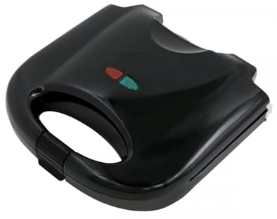 SANDWICHERA CON REVENTIMIENTO ANTIADHERENTE 750W CAPACIDAD 2 SANDWICHES MATERIAL PLÁSTICO REFORZADO 5620P (Negro)