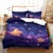 NNAWFJXG Pentagram Duvet Cover Microfiber Bedding Set, 3D Print Stars Quilt Cover&Pillowcase With Zipper Closure, Cover for Men Woman Kids Comforter Cover 3 Pieces Set Double（200x200cm）