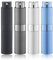 Lulupack 8ml Parfümzerstäuber,Kölnisch Wasser Sprühflasche, Nachfüllbarer Tragbarer Zerstäuber (4pcs, Schwarze und Blaue Serie)