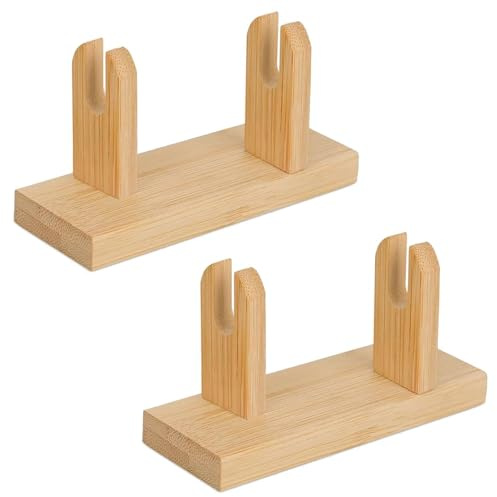 Niuhong 2 Pcs Japanischer Fächerhalter Chinesischer Fächerständer Holz | Faltbarer Chinesischer Stil Display-Halter Dekorative Handfächer Sockel Hölzerner Ständer Faltfächer Ständer Dekoration (A)