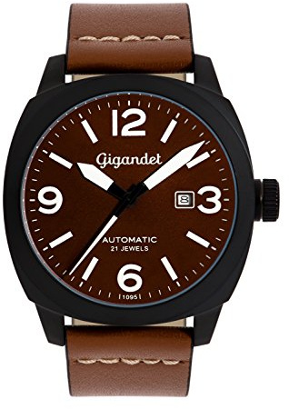 Gigandet Herren Analog Japanisches Automatikwerk Uhr mit Leder Armband 9VNAG9NE/001