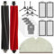 (16 piezas) Q5 Pro Piezas de Repuesto para Robot Aspirador Roborock Q5 Pro+/ Q8 Max/ Q8 Max+, 2 Cepillos Giratorios, 4 Eepillos Laterales, 4 Filtros, 4 Bolsas para el Polvo, 2 Almohadillas para Fregar