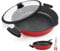 Bobikuke pfanne 32cm mit deckel, 2-In-1 Antihaft Bratpfanne Hoher Rand, Große Aluminium Kochpfanne, PTFE & PFOA frei, für alle Herdarten