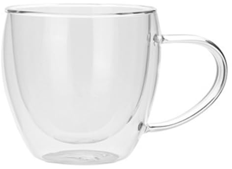 Osmond Double Wall Glass TeaCup Transparent Coffee Milk Water Mug High Borosilicate Teaware Drinkware Kitchen 250ml