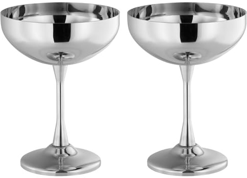 APS 40911 Eisbecher 2er Set FRIGIO, 260 ml, Edelstahl hochglanzpoliert, spülmaschinengeeignet