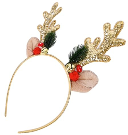 TOPBATHY Rentier Geweih Haarreif Weihnachten Kopfschmuck Geweih Haarschmuck Festlicher Haaraccessoires Weihnachtsparty Kopfbedeckung