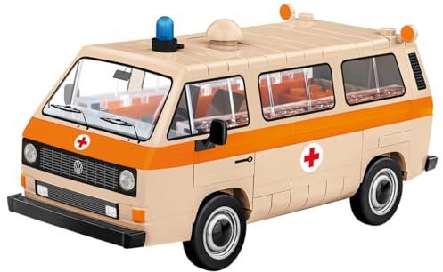 Volkswagen T3 Krankenwagen, Weiß mit Roten und Blauen Akzenten