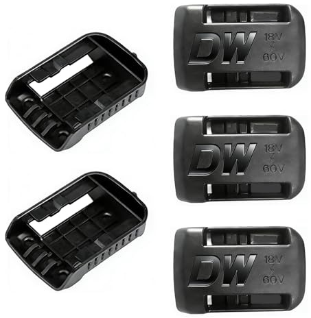 SIGANDG Battery Holder for Dewalt 18V-60V Battery Mounts Hanger Dock (5pcs) | Battery Storage Clips for Workshop and Garage