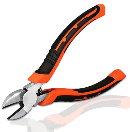 6 Diagonal Cutting Pliers, Heavy Duty Side Cutters, Wire Cutters For Electrical Appliance Repair, Cable, Electronic Production, Industrial Work, Fine Cutting, Model Making Comfort Grip