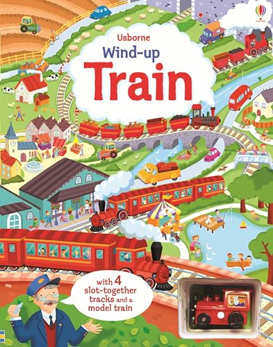 Wind-up Train: A Book and Toy set with a Steam Train Adventure Through Cities, Mountains, and Rivers, and a Visit to a Train Museum
