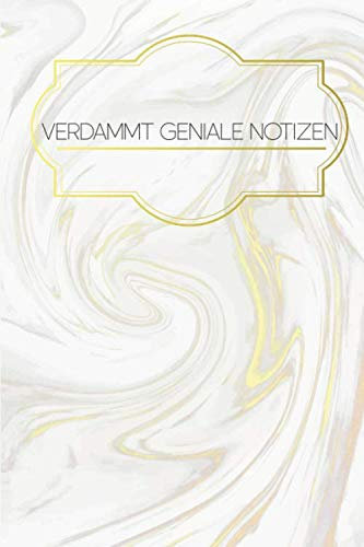 Verdammt Geniale Notizen: A5 Blanko Journal Liniertes Buch Marble Rose Gold