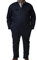 Road Master Men's Poly Cotton Coverall Overalls Painters Suit Decorators Mechanic Workwear Boiler Suit Cleaning Job Work Uniform with Two Chest Pockets, Navy, X-Large