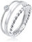 Elli Ring Damen Set Solitär Basic Gedreht mit Kristall in 925 Sterling Silber