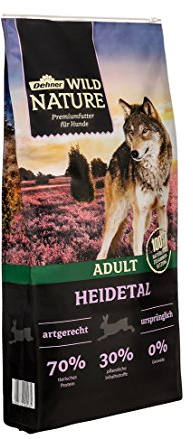 Dehner Wild Nature Hundefutter Heidetal, Trockenfutter getreidefrei / zuckerfrei, für ausgewachsene Hunde, Kaninchen, 12 kg