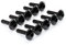 M5x20mm Linsenkopfschraube schwarz M5 Gewinde Linsenkopf breit Innensechskant - 10 Stück
