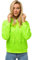 OZONEE Damen Kapuzenpullover Sweatjacke Sweatshirt Farbvarianten Kapuzenjacke Kapuzenpulli Langarm Kapuze Hoodie Sport Style Casual Fitness Basic Training 777/2901B GRÜN-NEON S