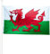 Bandera KliKil Galés 90x150cm - Tejido para exteriores 150x90cm resistente a la intemperie con 2 ojales de metal. Welsh Flag Decoraciones de jardín