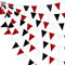 32Ft Wimpelkette Schwarz Weiß Rot Banner Halloween Party Dekorationen Dreieck Flagge Stoff Wimpel Girlande für Hochzeit Graduierung Pirat Casino Micky Maus Thema Hängende Festival Dekoration