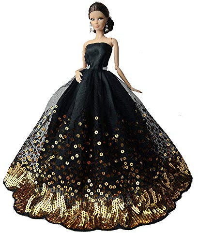 GIVBRO Puppenkleidung für 11,5 Zoll Mädchen Puppen 30 cm Puppe Braut Hochzeitskleid Vintage Kleid Kostüm Zubehör (#A)