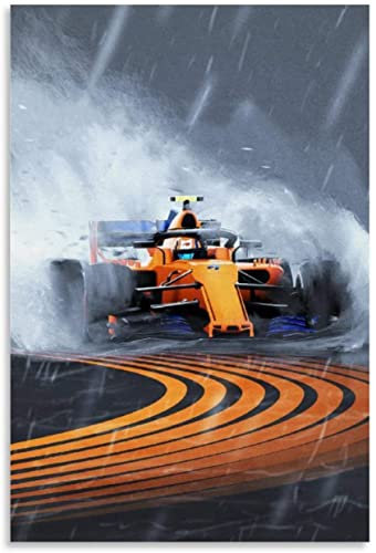 GemäLde Auf Leinwand F1 Auto-Poster Lando Norris F1 2020 für Esszimmerdekoration Wandkunst Malerei Poster Druckt Bilder 15.7x23.6(40x60cm) Kein Rahmen