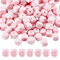 BEEFLYING 20 Pezzi Perline in silicone con lettere cubiche rosa Perline alfabetiche a dadi quadrati da 12 mm Perline distanziatrici iniziali a foro largo per gioielli portachiavi fare (Lettera A)