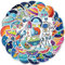 Karikatur Planet Aufkleber für Laptop (50PCS),Geschenk für Kinder Jugendliche Erwachsene Jungen,Handgezeichnete Planeten Stickers Wasserdicht Vinyl Aufkleber für Scrapbook,Skateboard,Auto,Gepäck