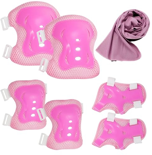 BDSHUNBF Knieschoner Kinder Schützer Set - Inliner Schutzausrüstung Mit Ellenbogenschoner und Handgelenkschoner - Skate Protektoren für Knie und Ellbogen
