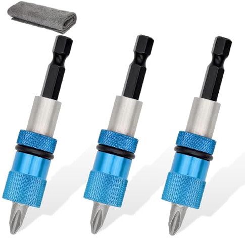 Porta-Punte a Cambio Rapido, Portainserti Magnetico, Supporto per Prolunga Magnetico, 3PCS Porta Inserti per Avvitatore Prolunga per Cacciavite Magnetico Strumenti per Cartongesso