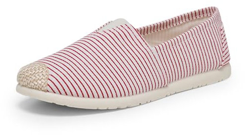 Alexis Leroy Alpargata Heritage Canvas Lona Fishman para Mujer Mocasines Planos Mujer Raya Roja 37 EU