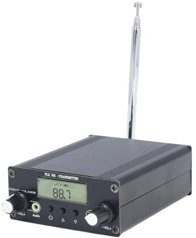 Transmetteur FM Stéréo 3,5 Mm Jack 0,5 W Transmetteur Longue Portée avec Prise Sonore Micro pour Théâtres, Maisons, églises et Parcs