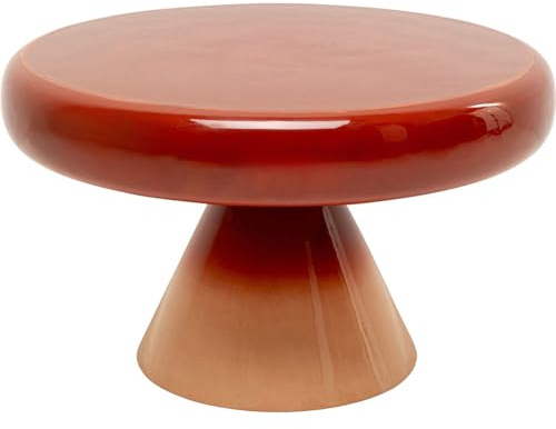 Kare Design Beistelltisch RICI Colore, Rot, 60cm Durchmesser, Couchtisch, Ablage, Wohnzimmertisch, Stahlgestell, Rund