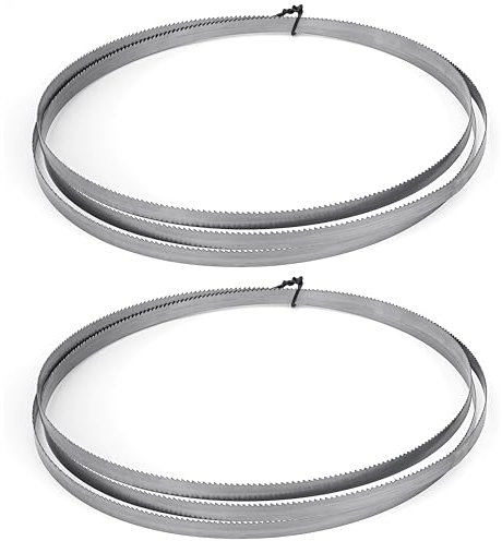 QIMEI-SHOP Lame per Sega a Nastro 1400 x 6,35 x 0,35mm 15T SK5 Lame per Sega a Nastro per Tagliare la Schiuma Plastica del Legno 2 Pezzi