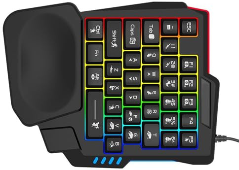 GAOINTELL Ergonomisches Mechanisches Feeling Tastatur Mit Farbbeleuchtung 14 Taste Punchless Small Keypad Für Heimwohnheim Oder Schulnutzung