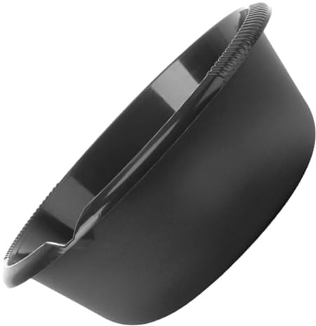 BCOATH Bassine en Plastique Noir Épaisse 6,5l pour Lavage Ménager Vaisselle et Linge, Design Compact Résistant et Pratique Cuisine et Salle de Bain