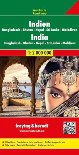 India - Nepal - Bangladesh f&b (r): Wegenkaart 1:2 750 000