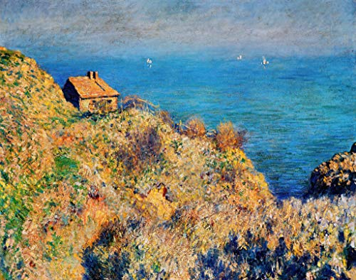 Kunstdruck/Poster: Claude Monet Das Haus des Fischers in Varengeville - hochwertiger Druck, Bild, Kunstposter, 50x40 cm