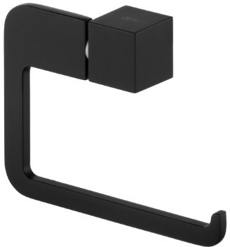 Gedotec Design Wand-Toilettenpapierhalter schwarz Klopapierhalter Edelstahl zum Kleben - B063 | Klopapier-Rollenhalter für die Wandmontage | 1 Stück - Papierhalter selbstklebend oder zum Schrauben