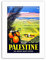 Wee Blue Coo VISIT PALESTINE JERUSALEM ORANGE ISRAEL Vintage Travel Canvas art Prints