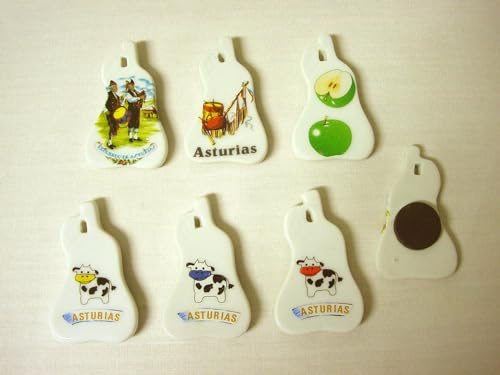 IMAN Nevera Forma DE Pera Porcelana Souvenir Asturias
